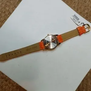 Chico’s Rhinestone Bezel Quartz Watch – Orange Croc-Embossed Band Chicos Watches - Etsy main image 2